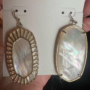 Kendra Scott Gold/white ivory Delilah earrings